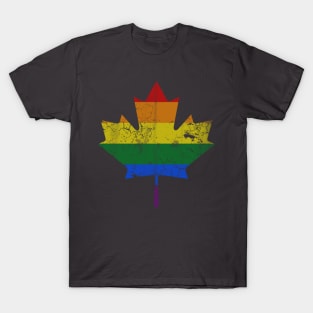 Canada Maple Leaf LGBTQ Gay Pride Equality T-Shirt